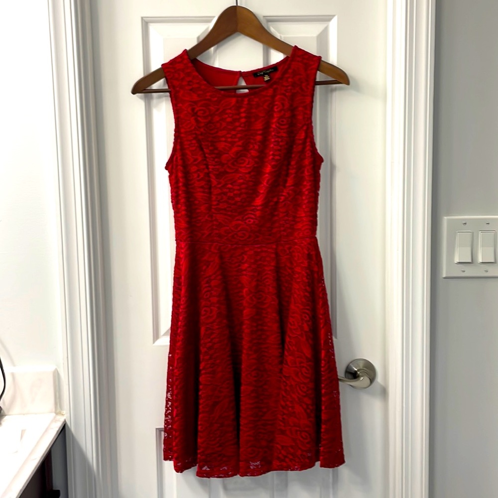 Red Lace Party Dress